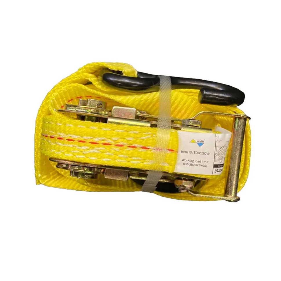 AMH 1" x 20' Ratchet Tie Down - Vinyl S-Hook TD0120VH