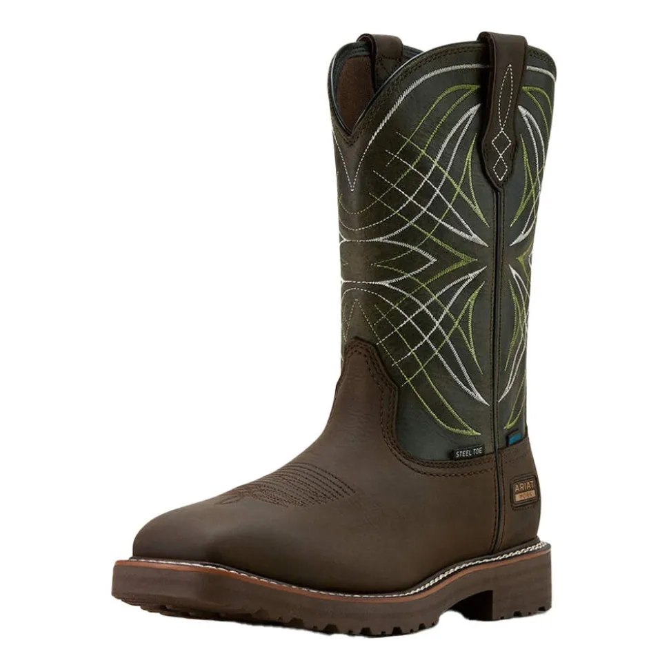 Ariat Men's Activator Waterproof Steel Toe Work Boot - Brown 10060892