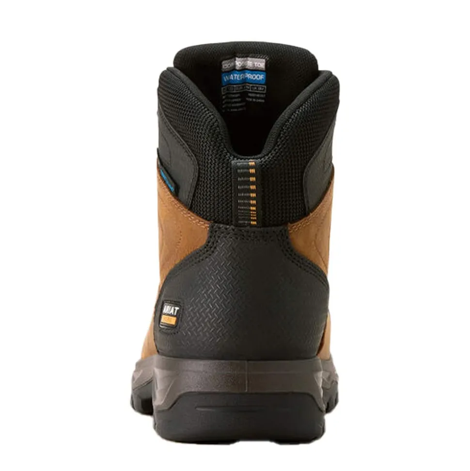 Ariat Men's Turbo Duratread XTR 6" Waterproof Carbon Toe Work Boot - Brown 10054291