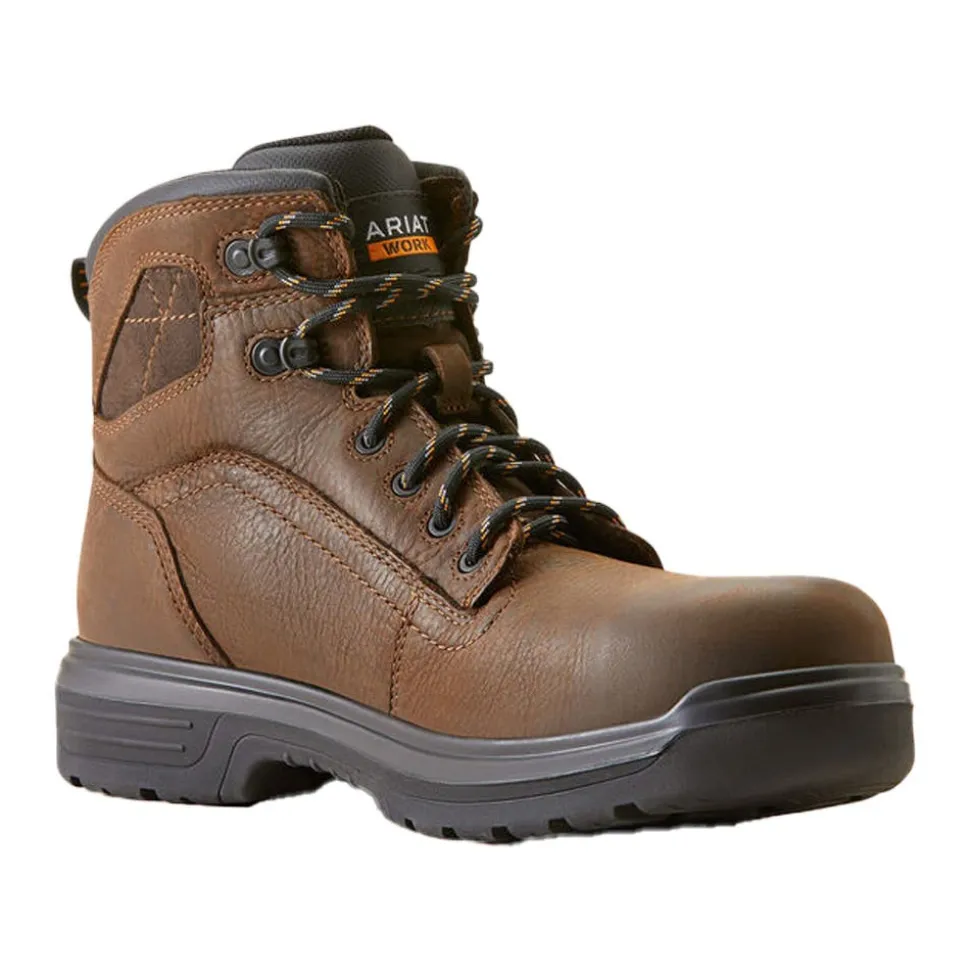 Ariat Men's Turbo 6" Waterproof Carbon Toe Work Boot - Brown 10046861