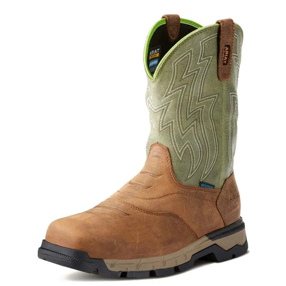 Ariat Rebar Flex Western Waterproof Composite Toe Work Boot - Rye Brown 10021486