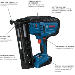 Bosch Power Tools 18V 16-Gauge Angled Finish Nailer GNH18V-16MAN