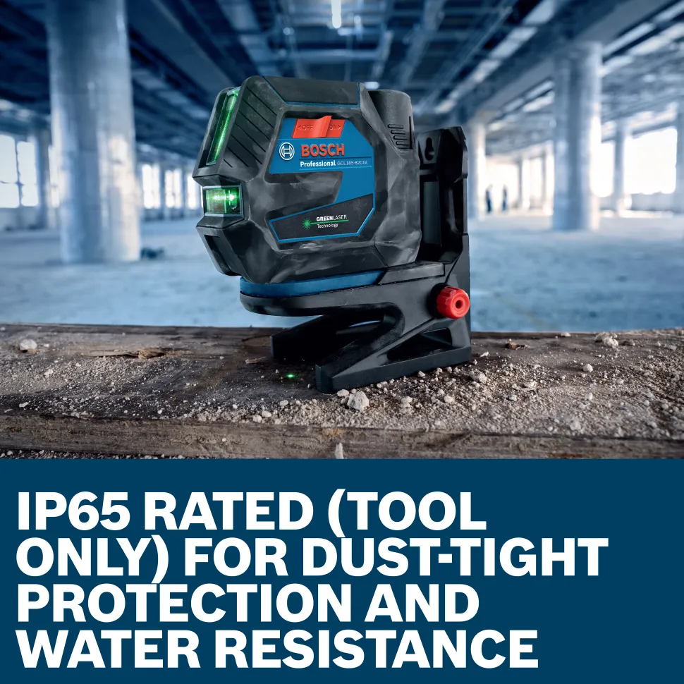 Bosch Power Tools 12V Max Green-Beam Cross-Line Laser GCL165-82CGL