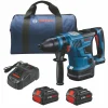 Bosch PROFACTOR 18V Connected-Ready SDS-PLUS Bulldog 1-1/4" Rotary Hammer with (2) CORE18V 8 Ah High Power Batteries GBH18V-34CQB24