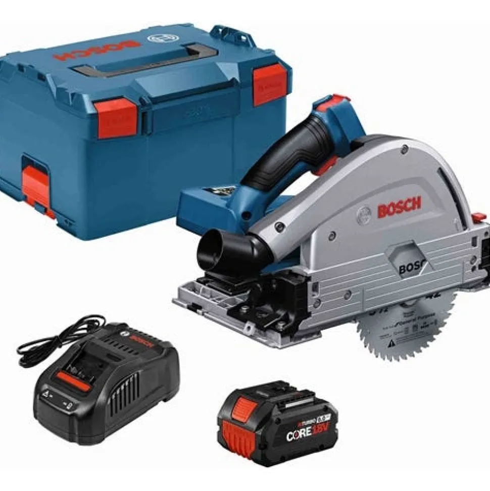 Bosch PROFACTOR 18V Plunge Cut 5-1/2" Track Circular Saw Brushless (8.0Ah) Kit GKT18V-20GCL14