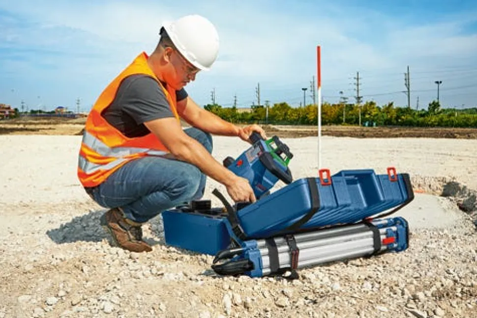 Bosch 18V REVOLVE4000 Connected Green-Beam Self-Leveling Rotary Laser Kit GRL4000-90CHVGK