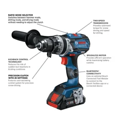 Bosch 18V 2-Tool Combo Kit with Impact Driver/Wrench, Hammer Drill/Driver and Batteries GXL18V-227B25