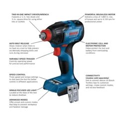 Bosch 18V 2-Tool Combo Kit with Impact Driver/Wrench, Hammer Drill/Driver and Batteries GXL18V-227B25