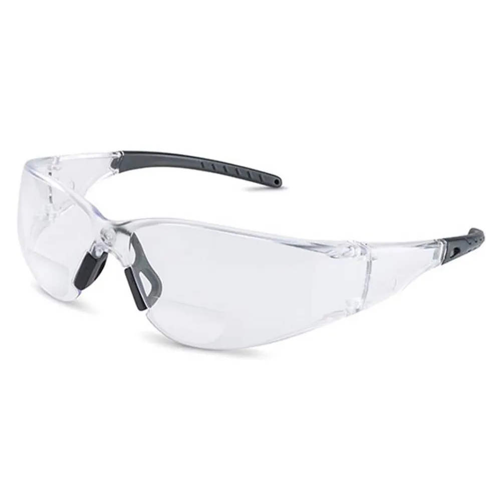 Brass Knuckle 2.5 Clear Lens Standard Anti-Fog Reader Glasses With Black Frame BKREAD-6025