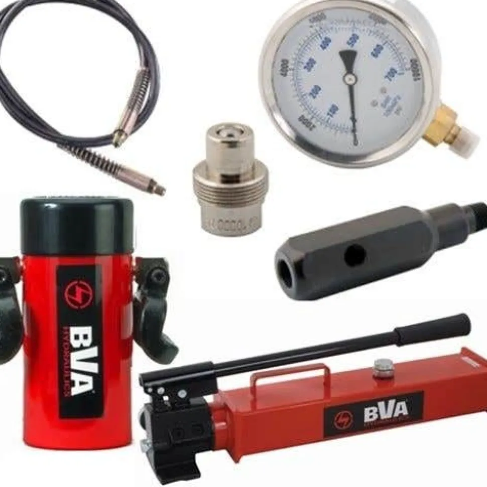 BVA 55 Ton 6.26 Hydraulic Cylinder Set with P2301 Hand Pump SP23-5506