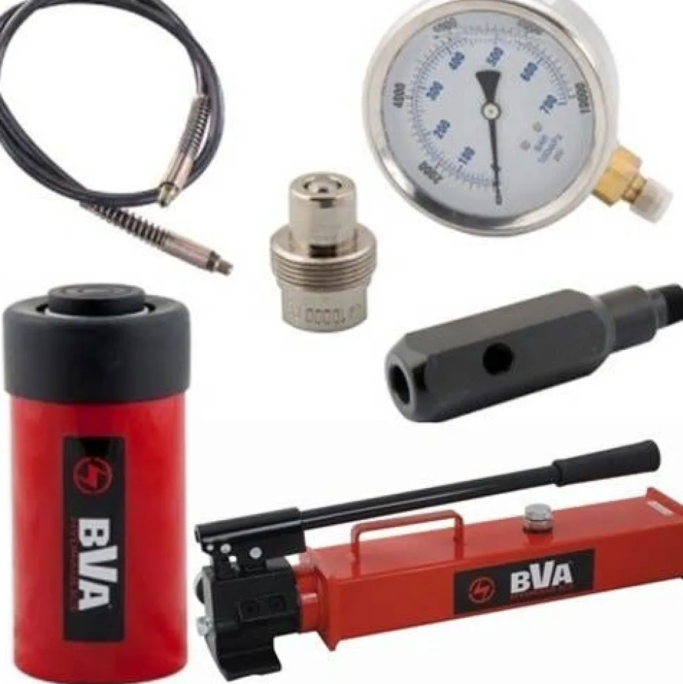 BVA 25 Ton 14.25" Stroke Hydraulic Cylinder Set with P2301 Hand Pump SP23-2514