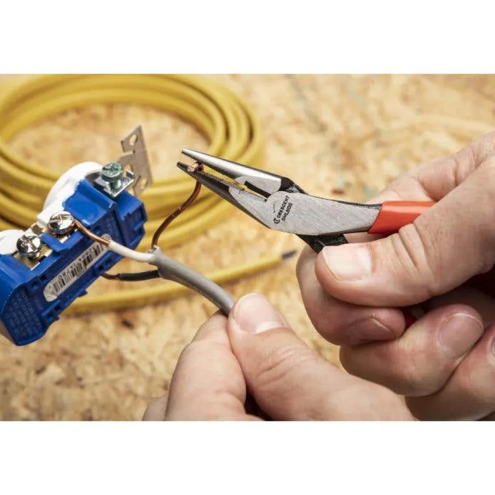 Crescent 5" Mini Dipped Handle Long Nose Pliers 5MLNDG