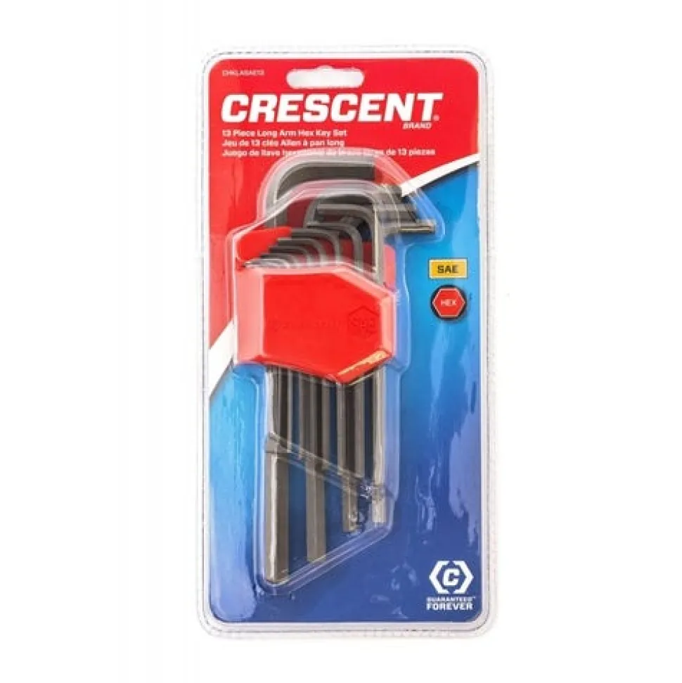 Crescent 13 Piece Long Arm SAE Hex Key Set CHKLASAE13
