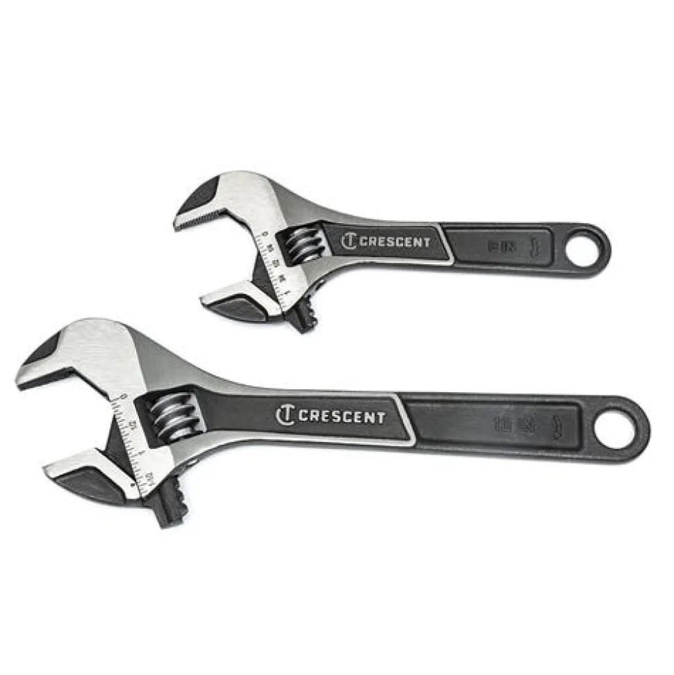 Crescent 2 Piece 6" & 10" Wide Jaw Adjustable Wrench Set ATWJ2610VS