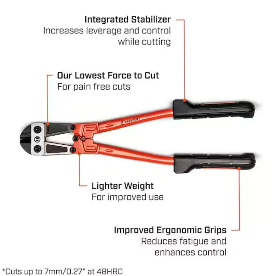 Crescent Tools 18 in. High Leverage Compound Action Bolt Cutter with 3/8 in. Max Cut Capacity CT18HLC
