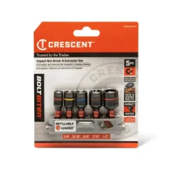 Crescent Tools 5 Piece Bolt Biter™ Impact Nut Driver and Extractor Set CAVBXM1R-5