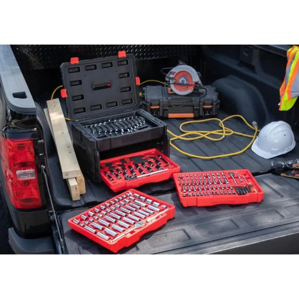 Crescent Tools 229 Piece 1/4", 3/8", 1/2" Mechanics Hand Tool Set with 3 Drawer Storage Case CTK229C