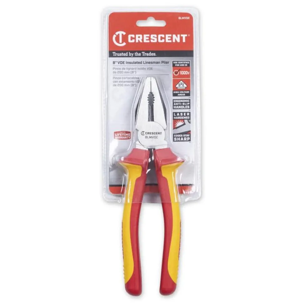Crescent 8" VDE Insulated Lineman's Pliers 8LMVDE