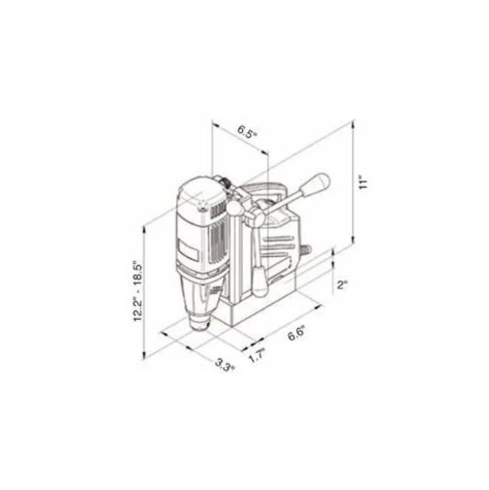 CS Unitec 1-1/4" Magnetic Drill Single Speed MABasic 200