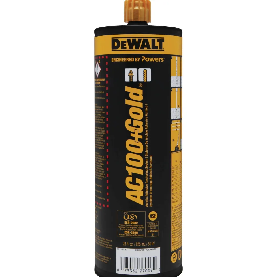 DeWalt AC100+ Gold 28 Oz Dual-Cartridge 10:1 Vinylester Anchor 8490SD-PWR