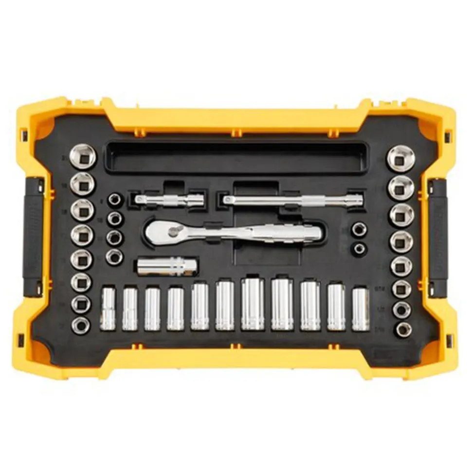 DeWalt 1/4'' and 3/8'' Mechanic Tool Set With ToughSystem 20 Tray and Lid (131 Piece) DWMT45402