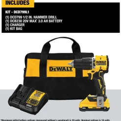 DeWalt ATOMIC COMPACT SERIES 20V MAX* Brushless Cordless 1/2