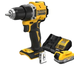 DeWalt ATOMIC COMPACT SERIES 20V MAX* Brushless Cordless 1/2" Drill/Driver With POWERSTACK 20V MAX Battery and Charger Kit DW-DCBP034C-DW-DCD794B