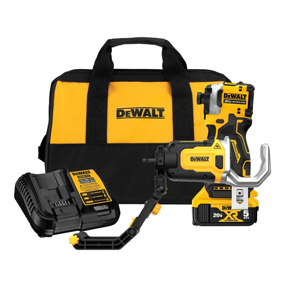 DeWalt Atomic 20V MAX 1/4" Brushless Cordless 3-Speed Impact Driver Kit & PVC PEX Cutting Attachment DCF850P1 & DWAPVCIR
