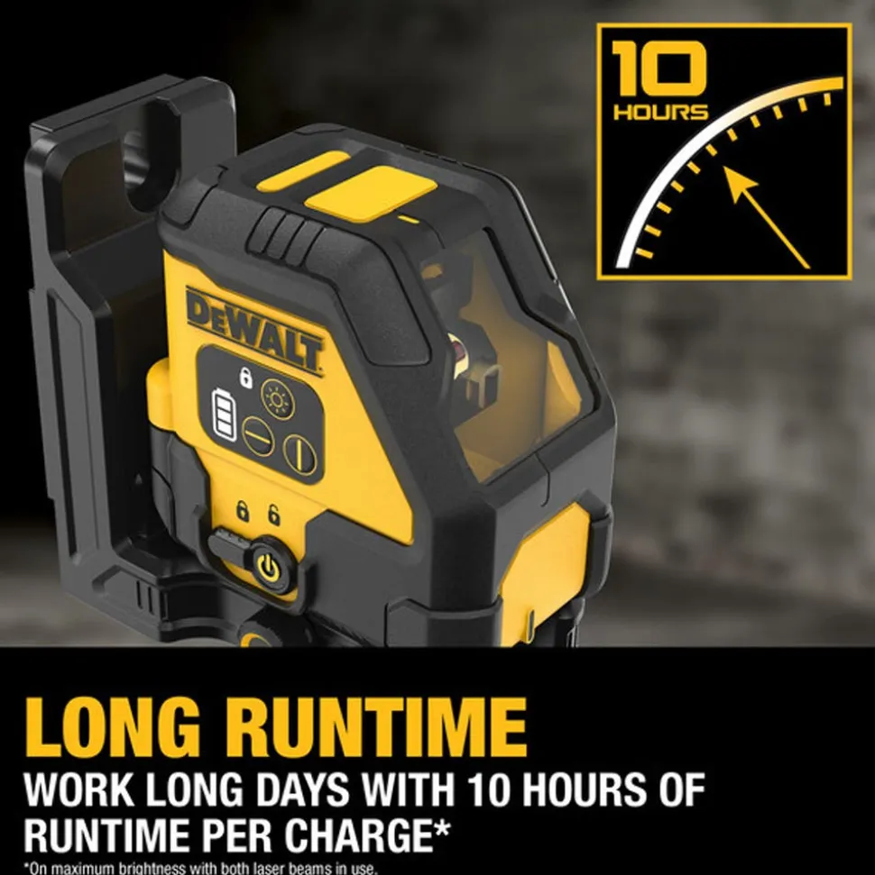 DeWalt DEWALT USB Rechargeable Red Cross Line Laser Base Kit DCLE14201RB