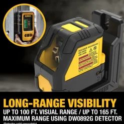 DeWalt DEWALT USB Rechargeable Red Cross Line Laser Base Kit DCLE14201RB