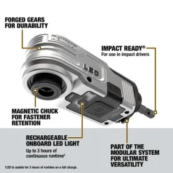 DeWalt FLEXTORQ Lighted Modular Right Angle Attachment DWALRAFT