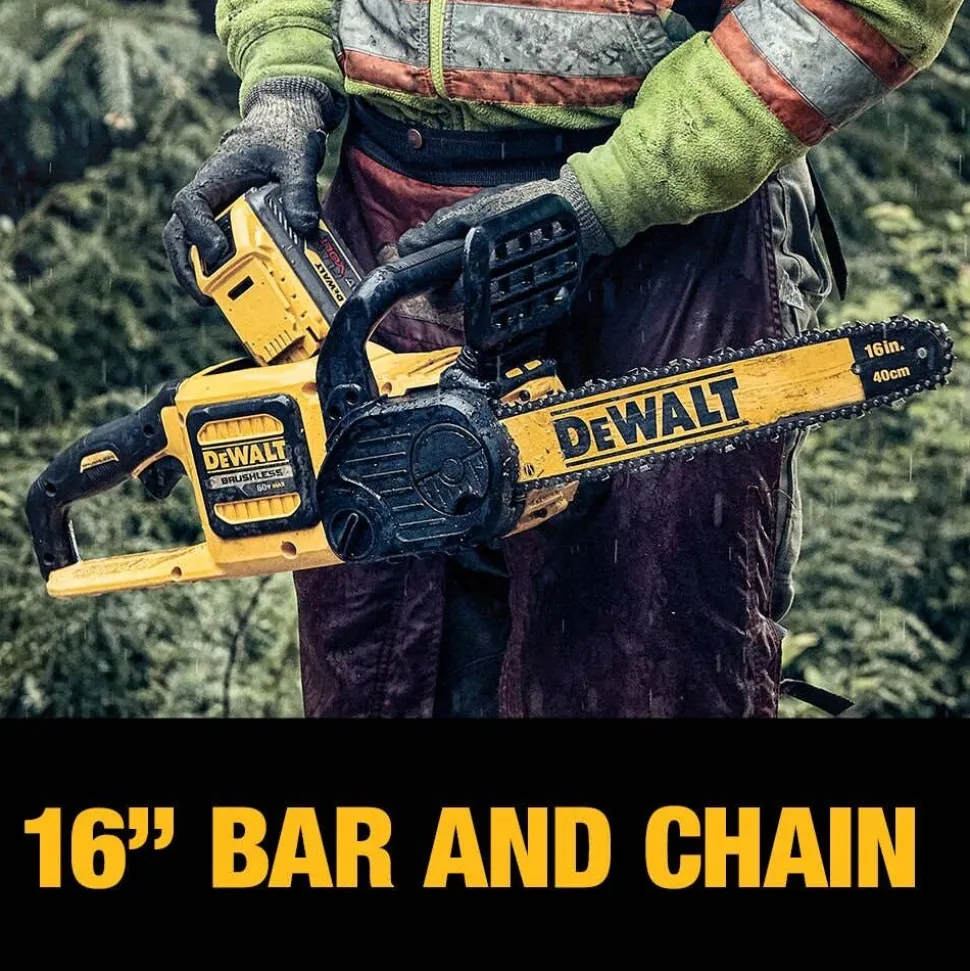DEWALT FLEXVOLT 60V MAX Brushless Cordless Chainsaw, Tool Only DCCS670B