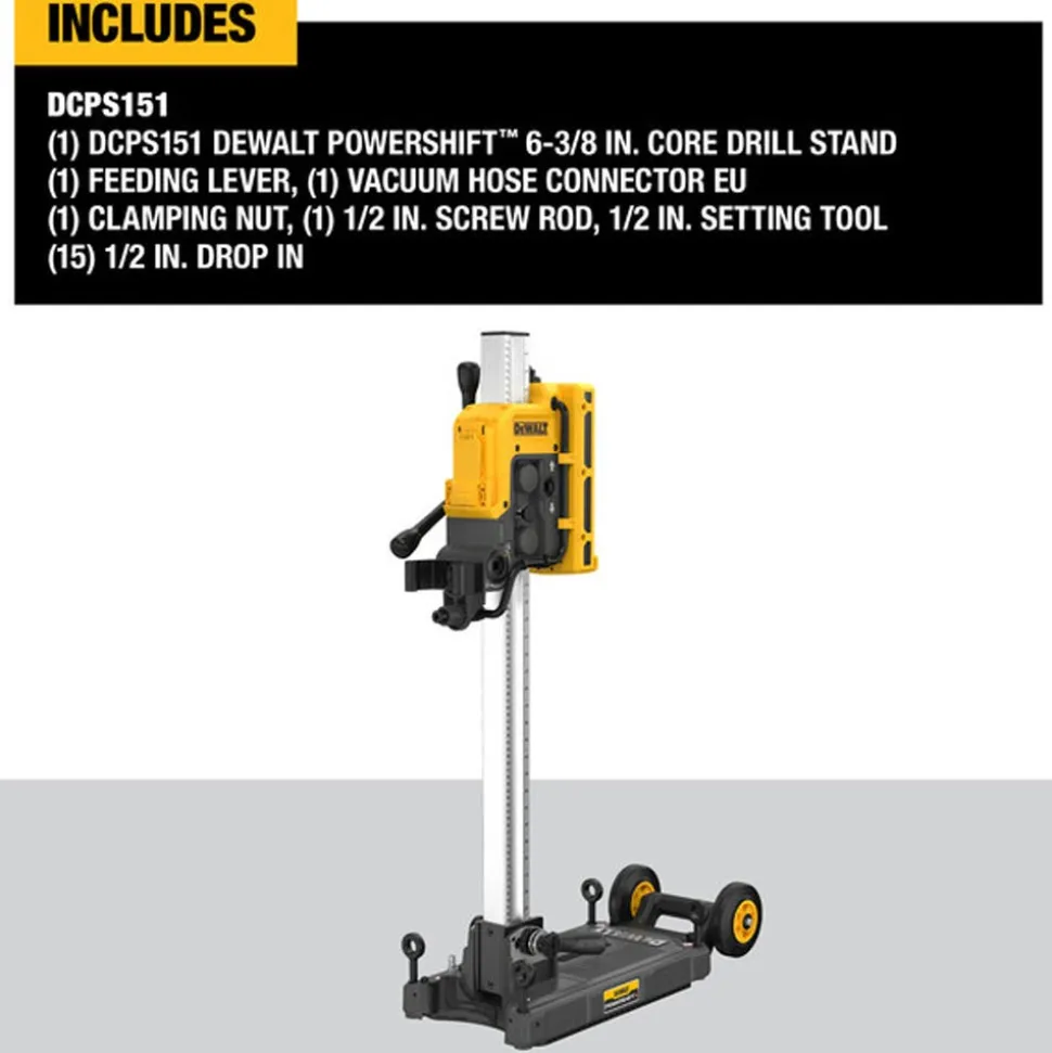 DeWalt POWERSHIFT™ 6.375" Core Drill Stand Bare DCPS151