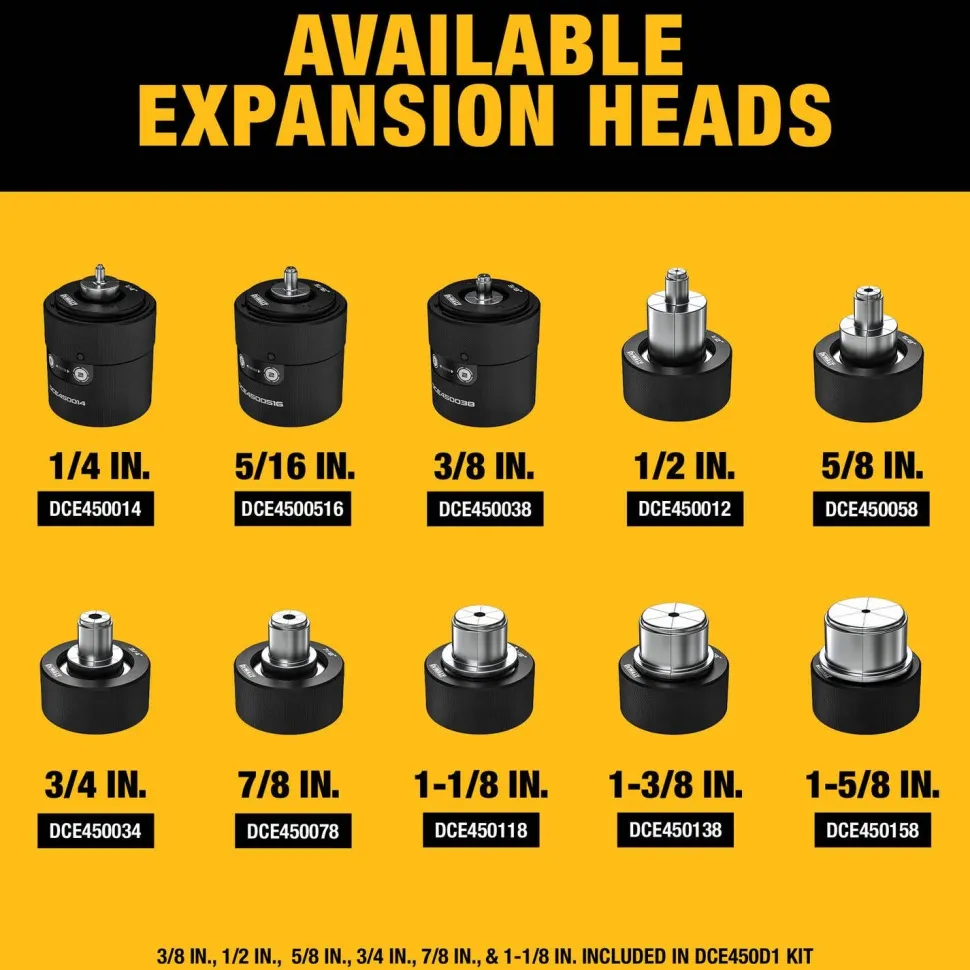 DeWalt Power Tools 20V MAX* Copper Swage Tool Kit DCE450D1
