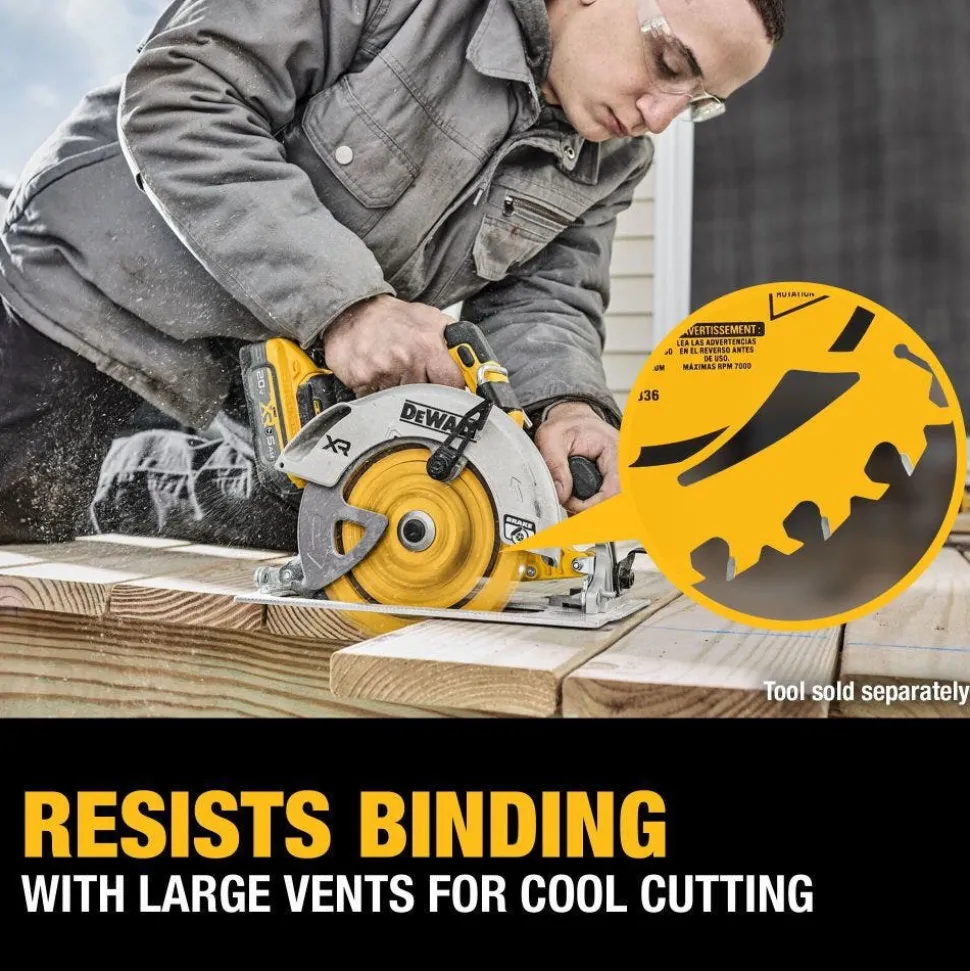 DeWalt 6-1/2" 24T Circular Saw Blade DWA261224