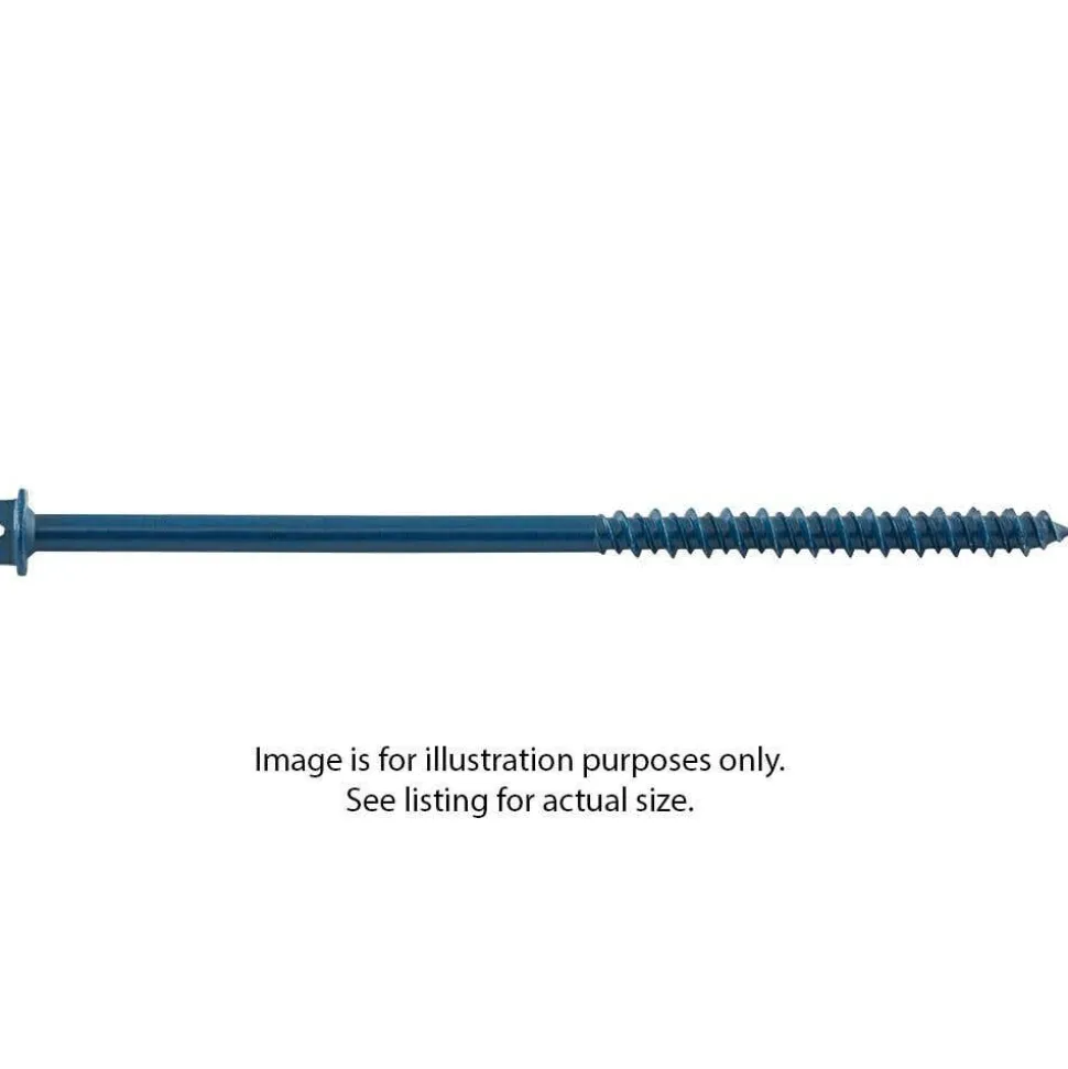 DeWalt Ultracon+ 1/4" X 3-3/4"-Blue Hex Washer, Gimlet, (Pack of 100) DFM12730