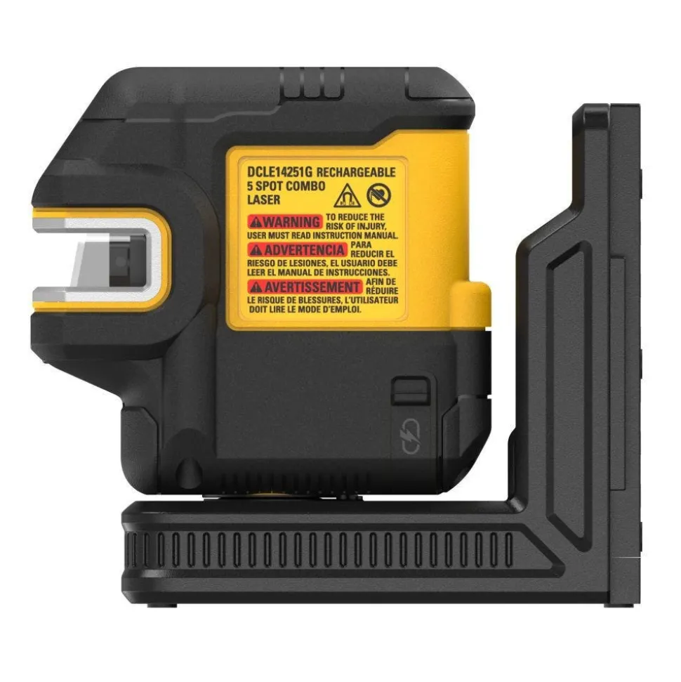 DeWalt USB Rechargeable Green 5 Spot and Cross Line Laser Kit DCLE14251G