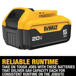 DeWalt 20V MAX 5.0Ah Batteries (2 Pack) DCB205-2