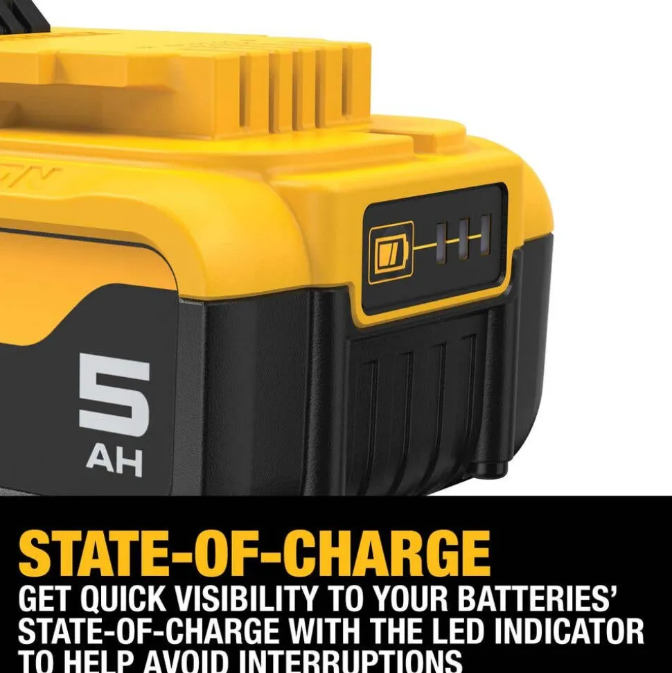 DeWalt 20V MAX 5.0Ah Batteries (2 Pack) DCB205-2