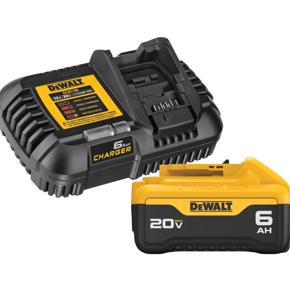 DeWalt 20V MAX* 6.0Ah Battery & Charger Kit DCB206C
