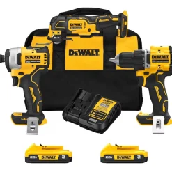 DeWalt 20V MAX* Brushless Compact Drill/Driver, Impact Driver and Brushless Cordless Oscillating Multi-Tool Kit DW-DCK225D2-DW-DCS354B