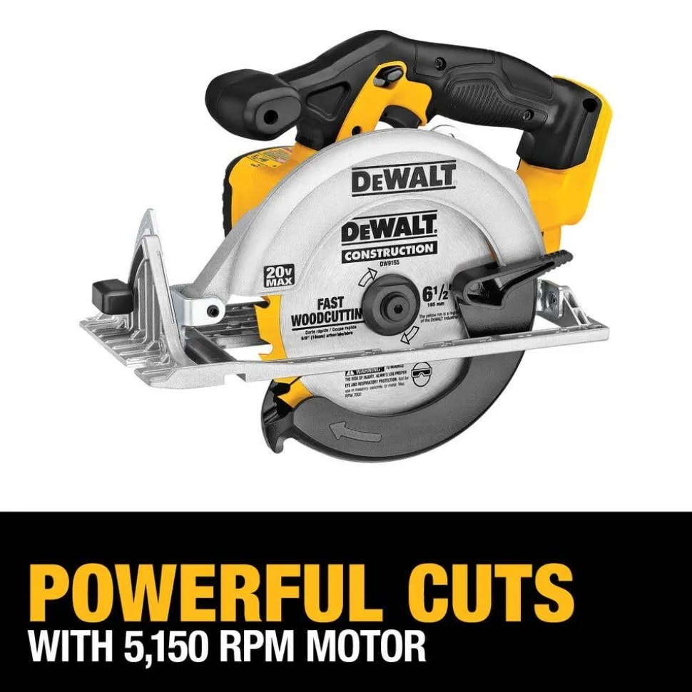 DeWalt 20V MAX 6-1/2" Circular Saw (Tool Only) DCS391B