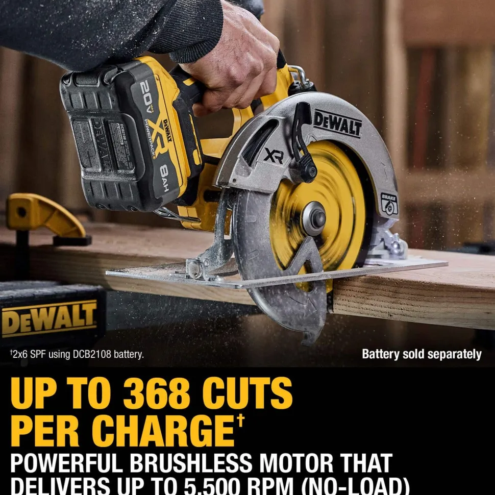 DeWalt 20V MAX 7-1/4" Cordless Circular Saw (Tool Only) DCS590B