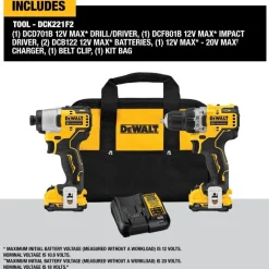 DeWalt 12V MAX Drill/Impact Driver Kit DCK221F2