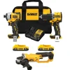 DeWalt 20V MAX Impact Driver, Hammer Drill & Cut-Off Tool 3 Tool Combo Kit DW-DCK226D2-DW-DCG412B