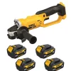 DeWalt 20V MAX Lithium Ion 45/5" Cut-Off Tool With 20V MAX* 3Ah Battery (4 Pack) DW-DCB200-4-DW-DCG412B