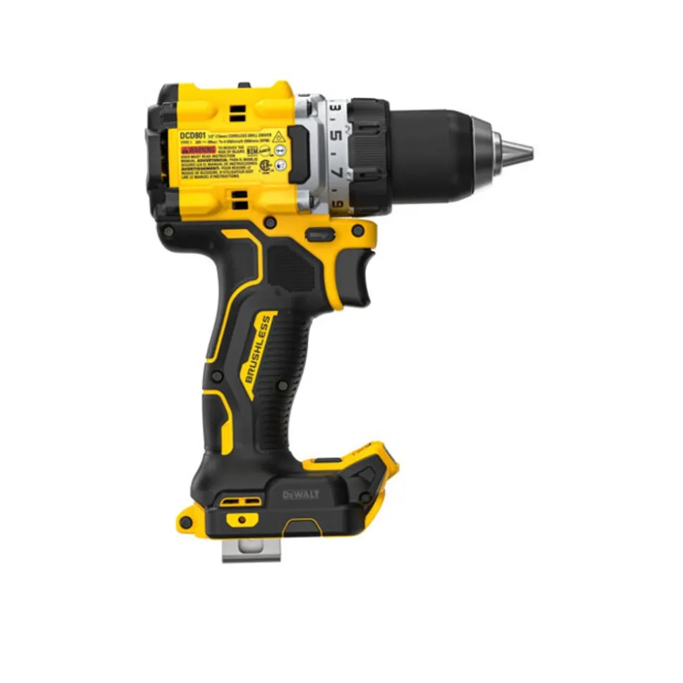 DeWalt 20V MAX* XR® Brushless Cordless 1/2" Drill/Driver (Tool Only) DCD801B