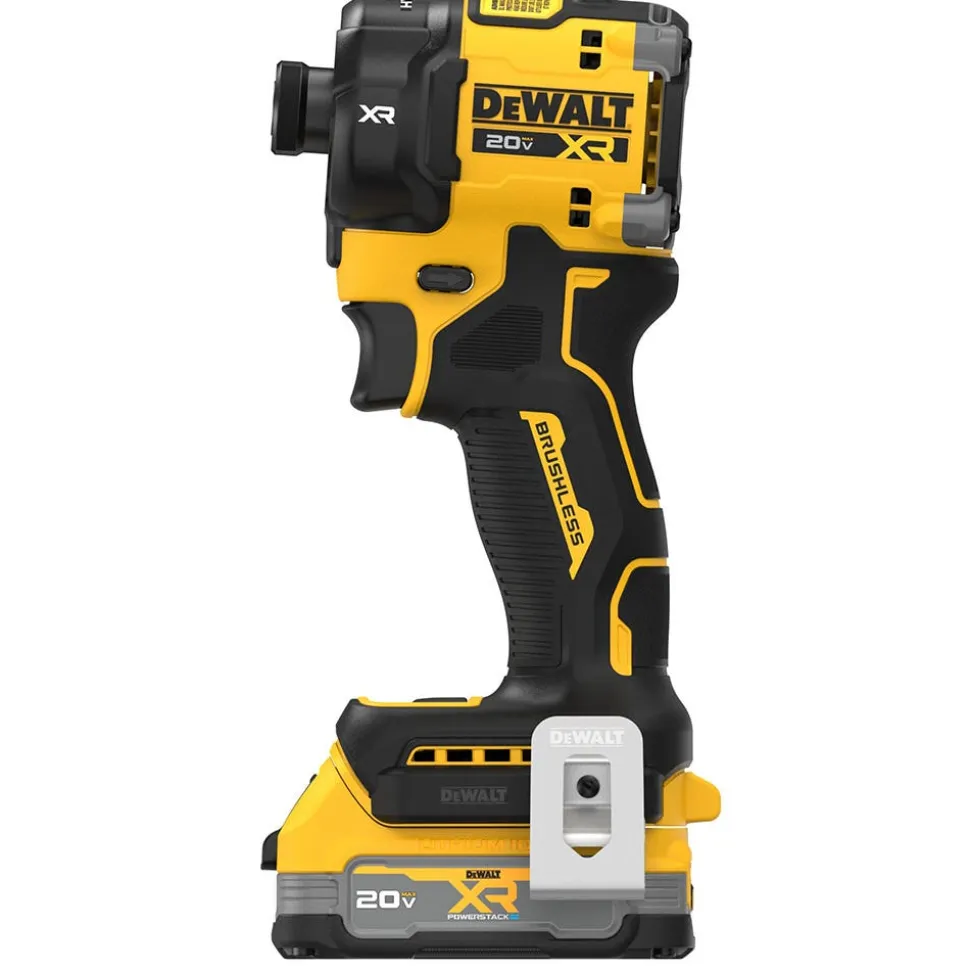 DeWalt 20V MAX XR Brushless Cordless 1/4 in. Quiet Hydraulic Impact Driver Kit with XR POWERSTACK DCF870E1