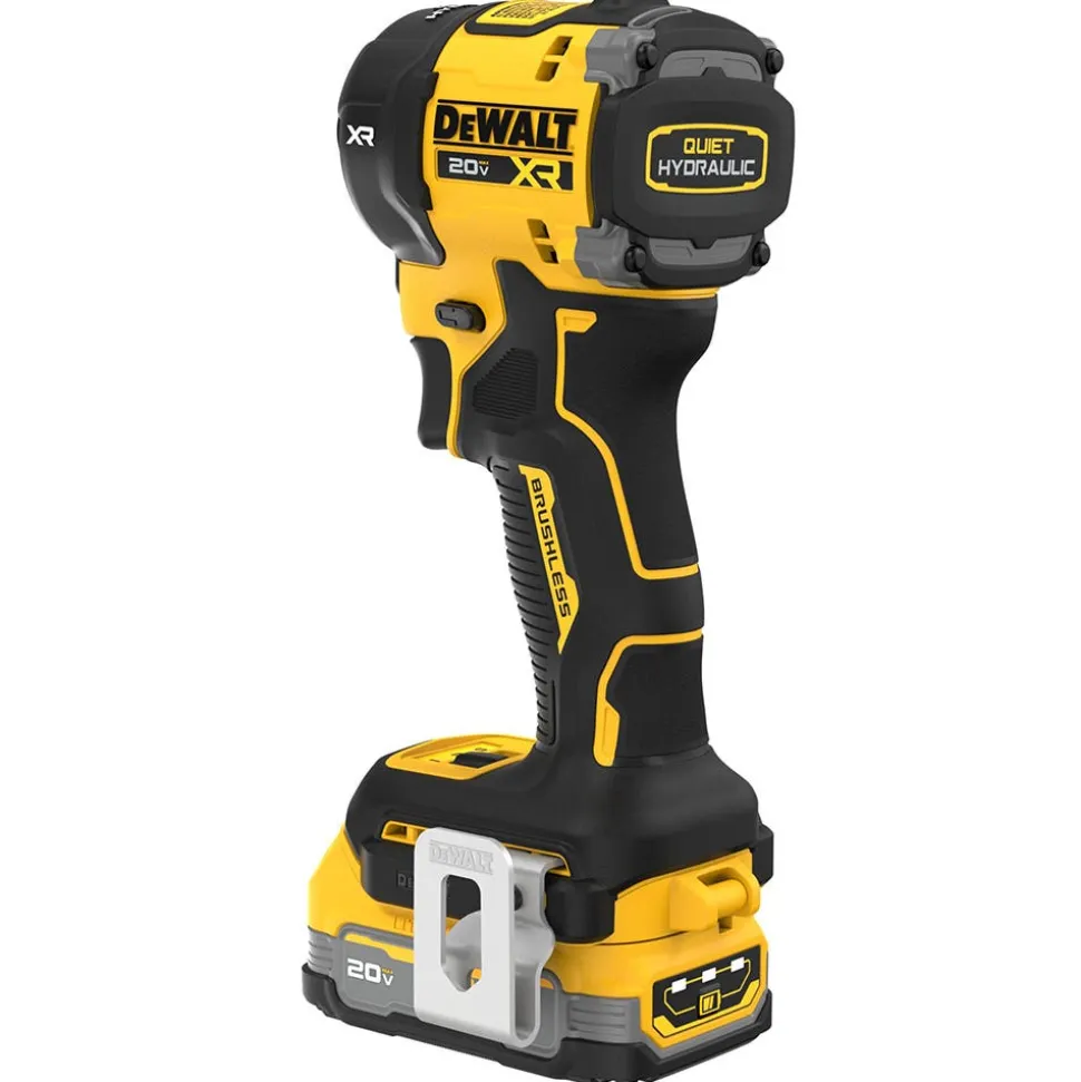 DeWalt 20V MAX XR Brushless Cordless 1/4 in. Quiet Hydraulic Impact Driver Kit with XR POWERSTACK DCF870E1