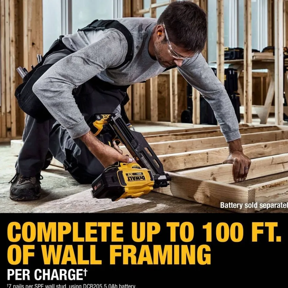 DeWalt 20V MAX XR Brushless Cordless 30 Degree Paper Collated Framing Nailer (Tool Only) DCN930B